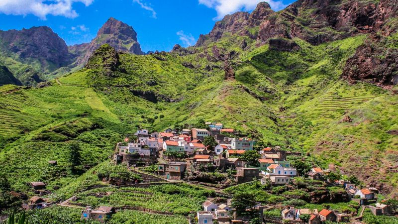 Vallée verte autour de Ribeira Brava - São Nicolau